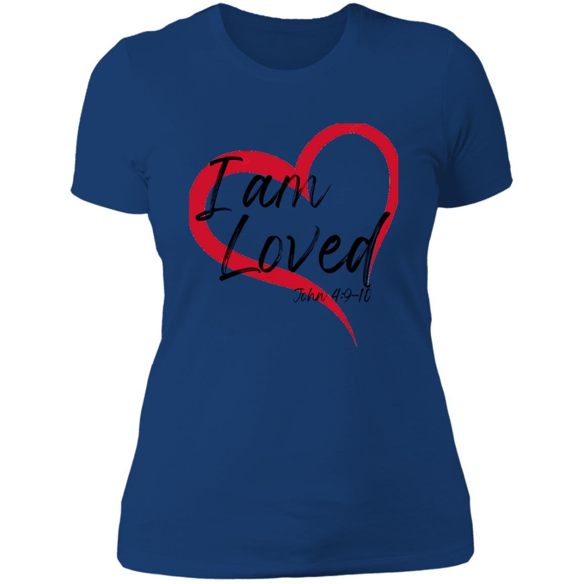 Women's I Am Loved Heart John 4:9-10 Boyfriend T-Shirt