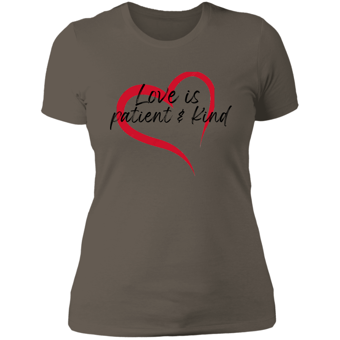 Women's Love Is Patient & Kind Boyfriend T-Shirt