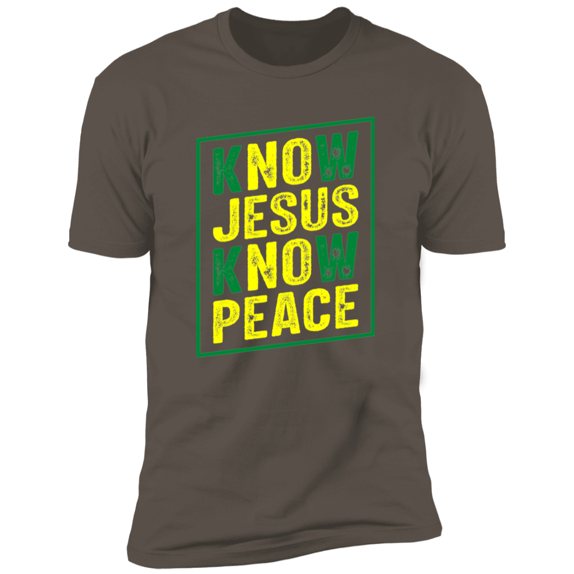 Men's Know Jesus Know Peace Premium Short Sleeve T-Shirt