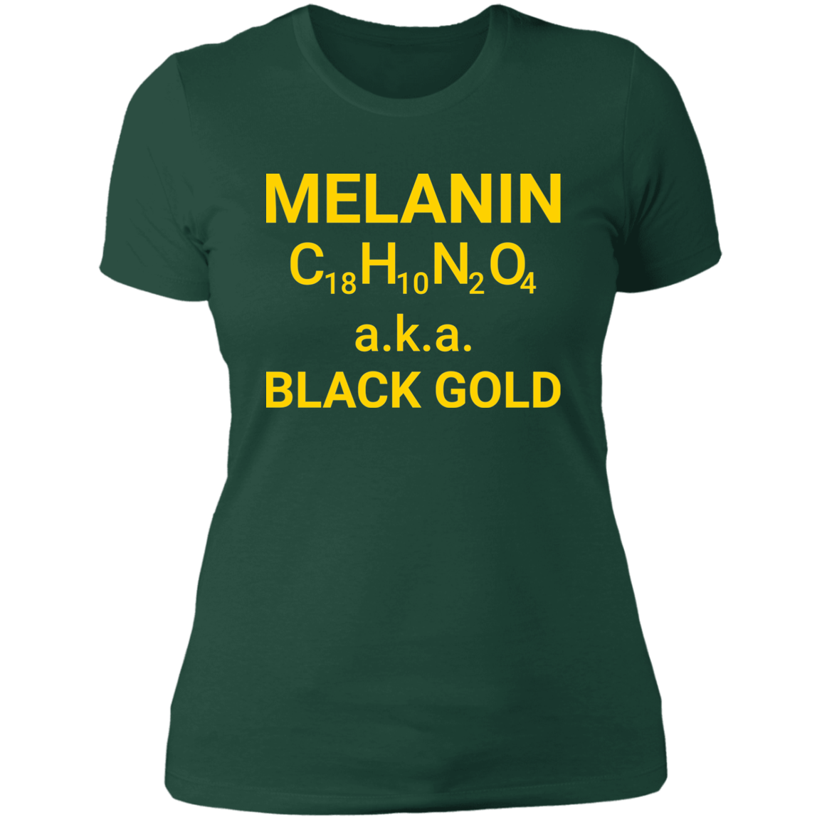 Women's Melanin Black Gold Boyfriend T-Shirt