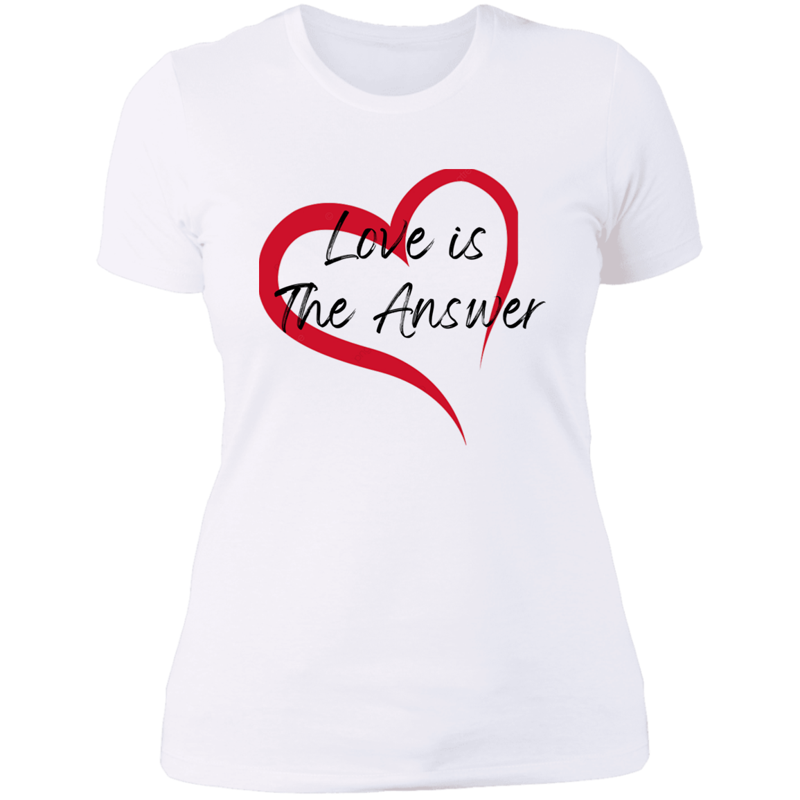 Women's Love Is The Answer Boyfriend T-Shirt