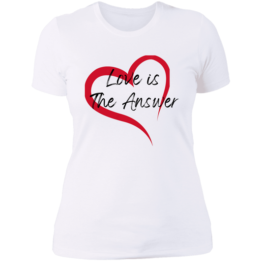 Women's Love Is The Answer Boyfriend T-Shirt