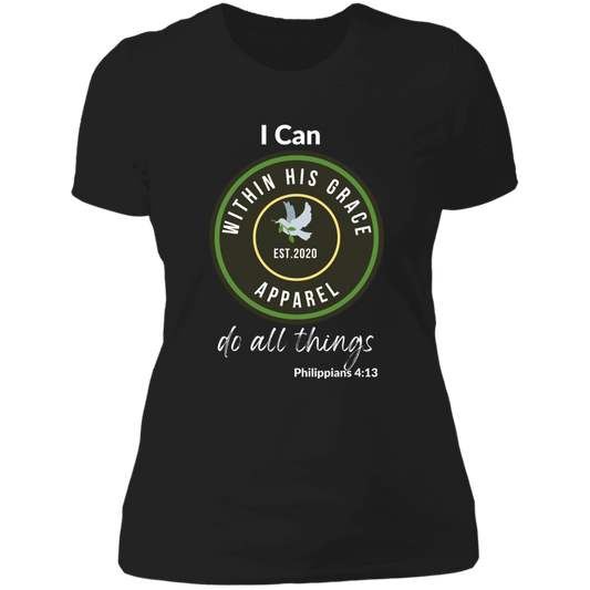 Women's I can Do All Things Logo  Boyfriend T-Shirt