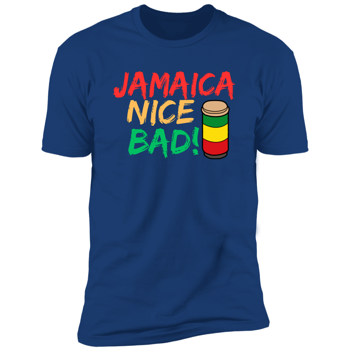 Men's Jamaica Nice Bad! Reggae Drums Premium Short Sleeve T-Shirt