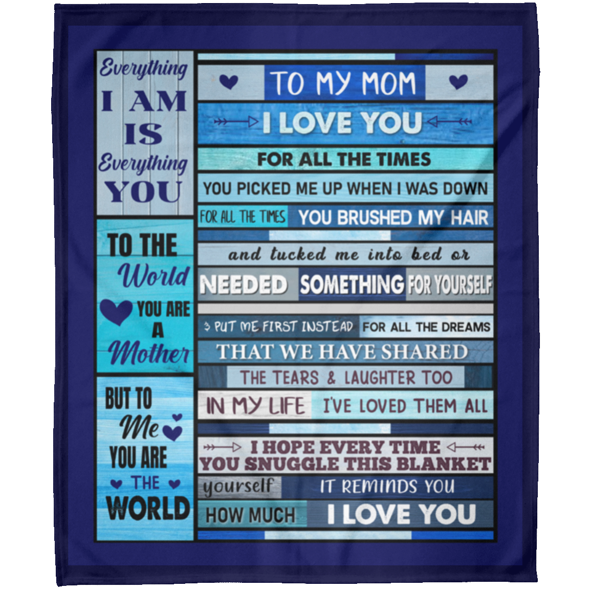 To My Mom Everything I Am Arctic Fleece Blanket 50x60