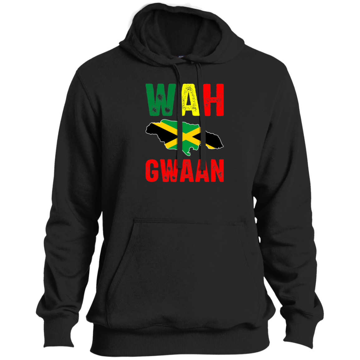 Men's Wah Gwaan Jamaica Rasta Reggae Yardie Pullover Hooded Sweatshirt