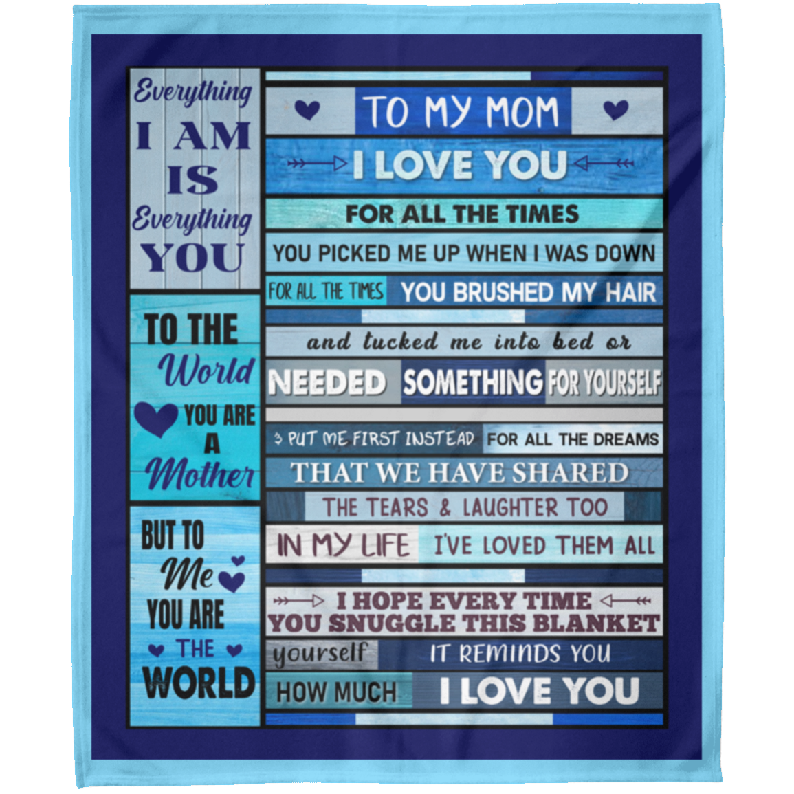 To My Mom Everything I Am Arctic Fleece Blanket 50x60