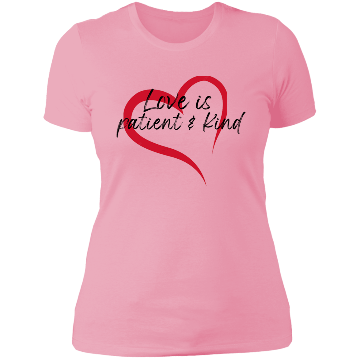 Women's Love Is Patient & Kind Boyfriend T-Shirt