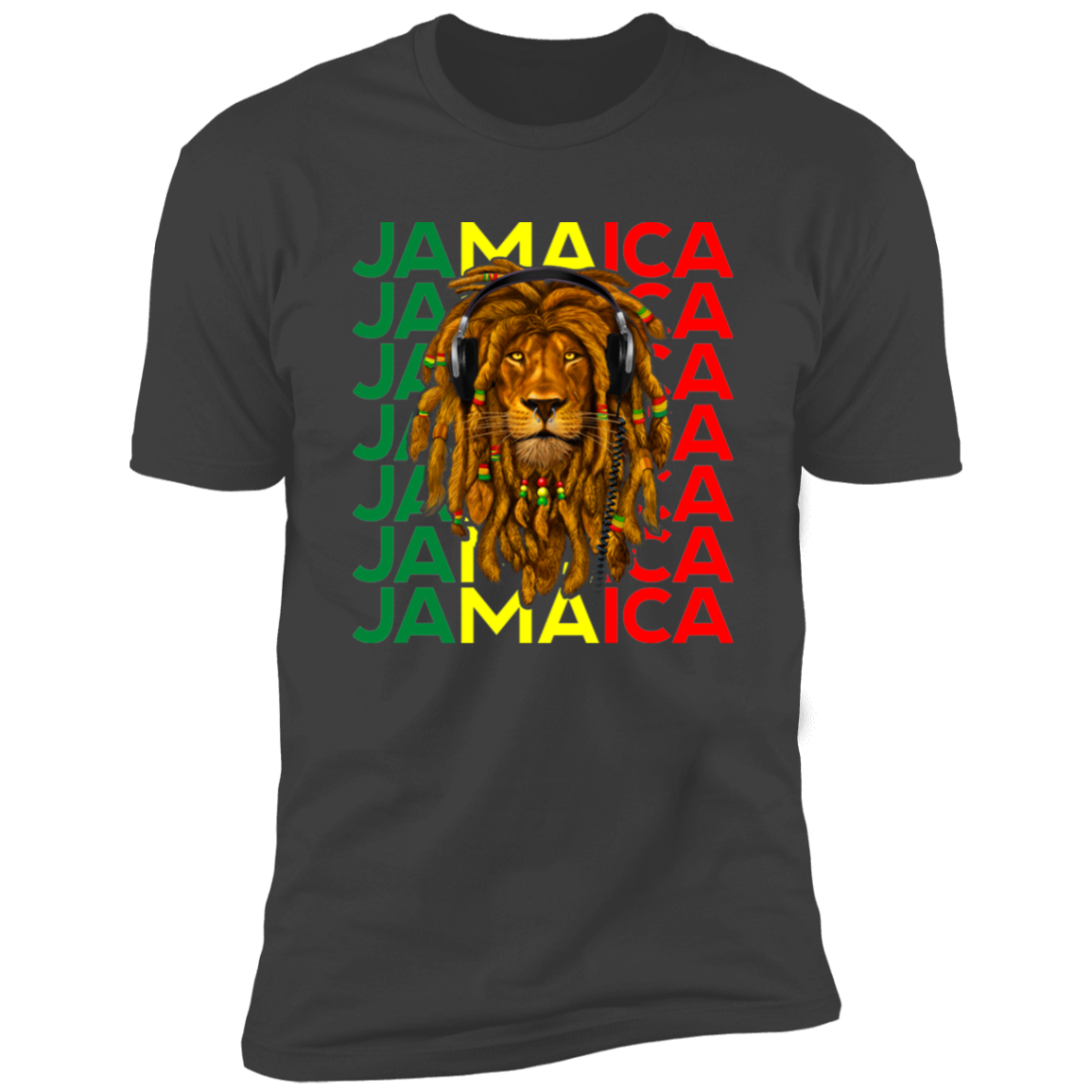 Men's Jamaica Rasta Lion Premium Short Sleeve T-Shirt