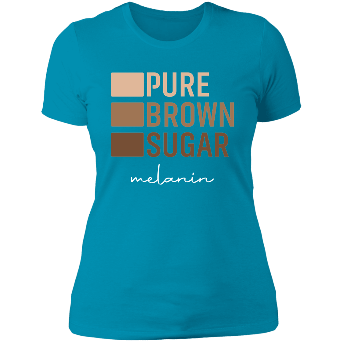 Women's Pure Brown Sugar Melanin Boyfriend T-Shirt