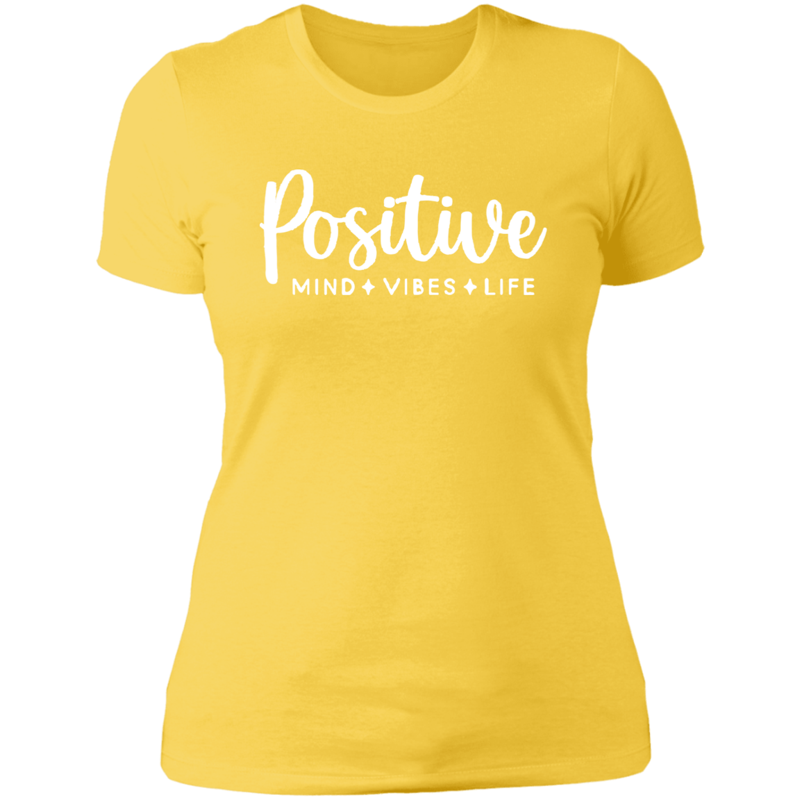 Women's Positive Vibes Mind Life Boyfriend T-Shirt