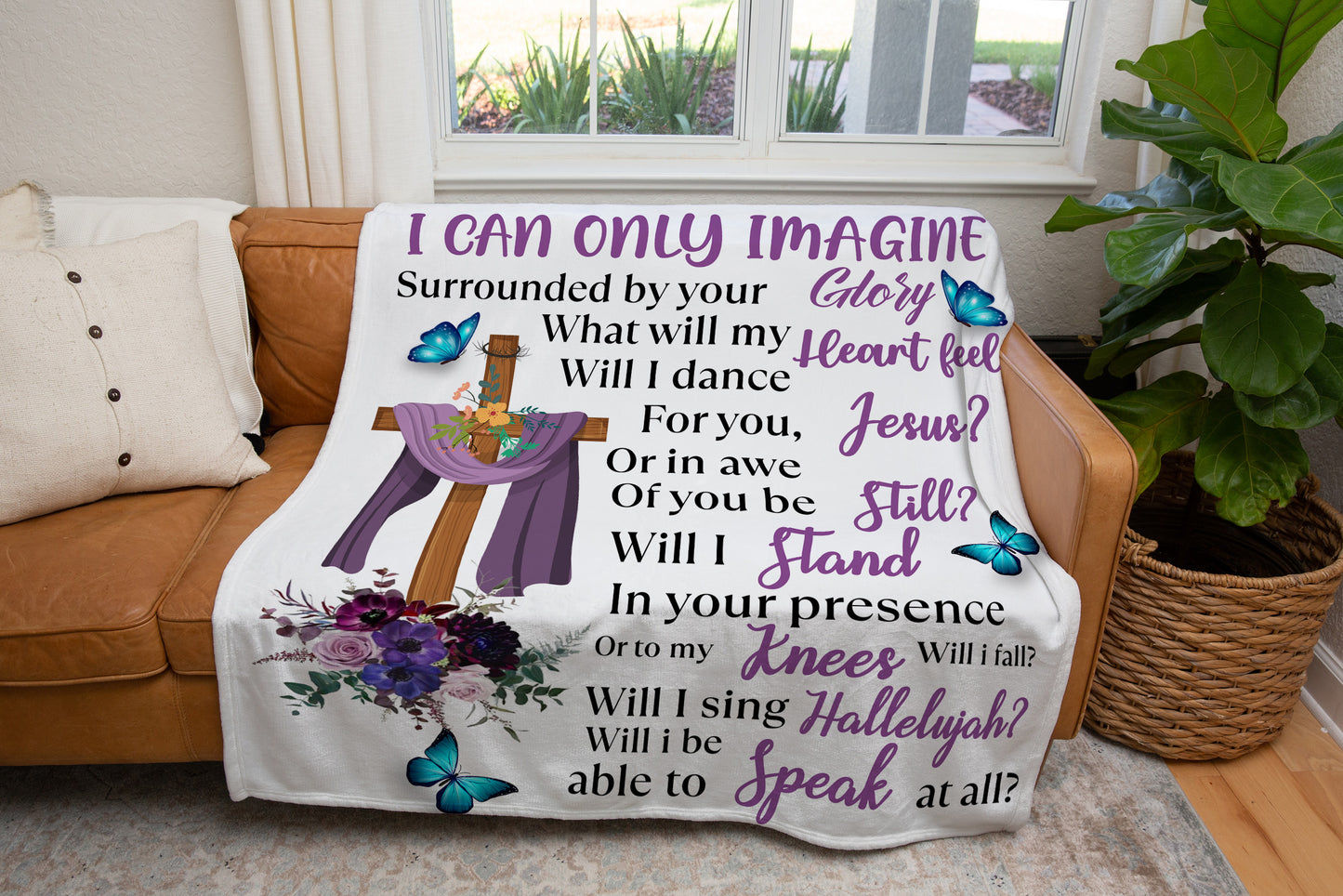 I Can Only Imagine Inspirational Christian Easter Passion Christian Funeral Remembrance Spring Arctic Fleece Blanket 50x60