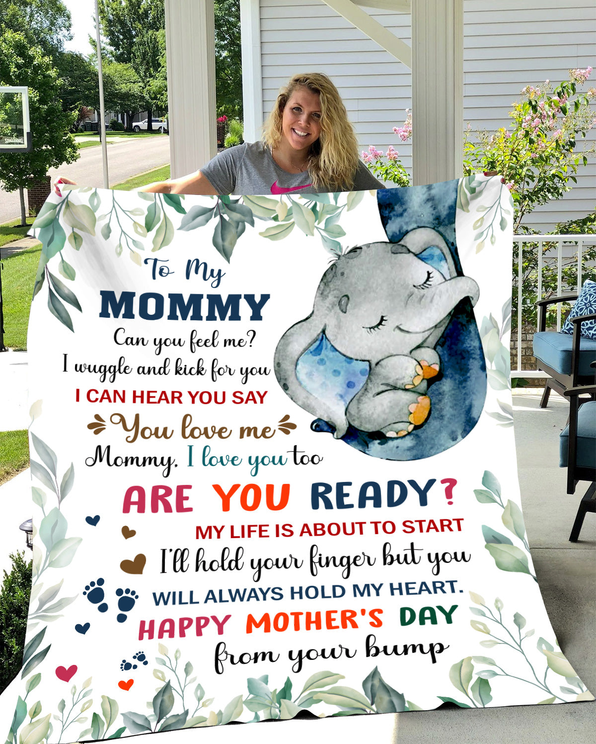 Mom-to-Be Personalized Mothers's Day Cozy Arctic Fleece Blanket Gift 50x60