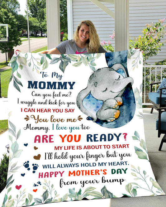 Mom-to-Be Personalized Mothers's Day Cozy Arctic Fleece Blanket Gift 50x60