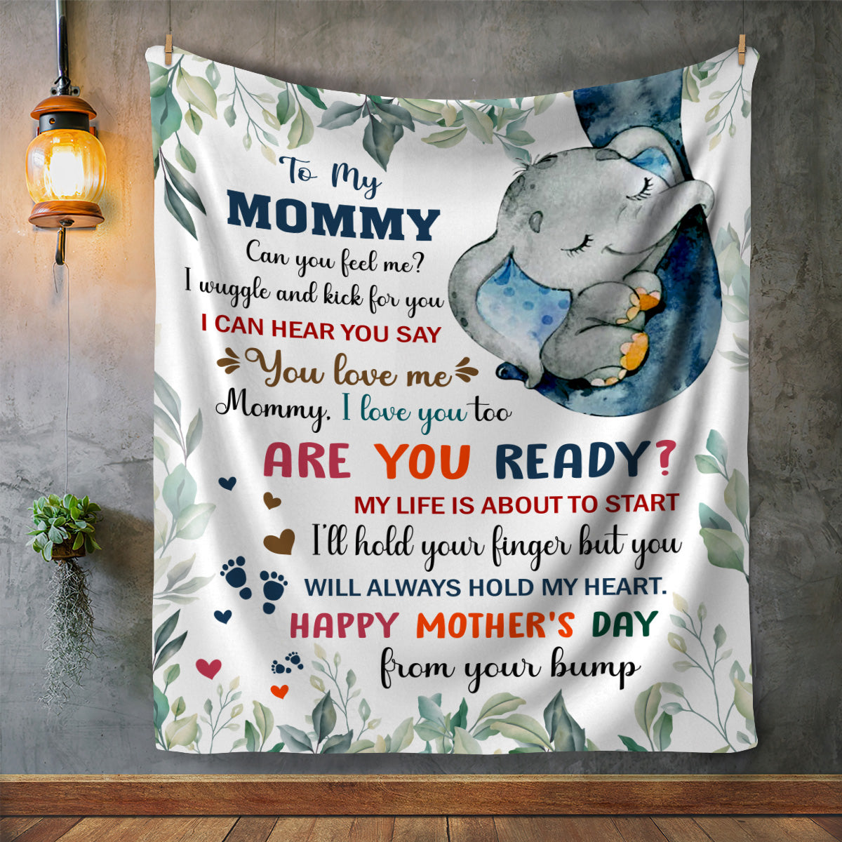 Mom-to-Be Personalized Mothers's Day Cozy Arctic Fleece Blanket Gift 50x60