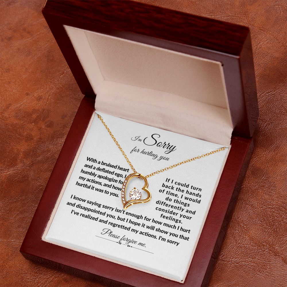 I'm sorry Please Forgive Me Forever Love Necklace