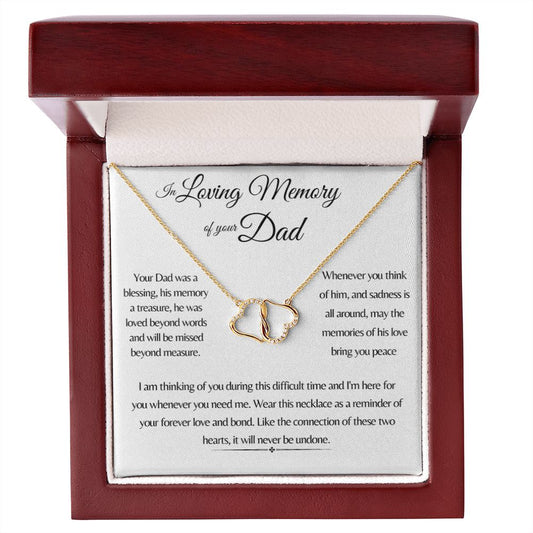In Loving Memory of Your Dad Everlasting Love Gold Necklace