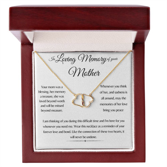 In Loving Memory of Your Mother Everlasting Love Gold Necklace