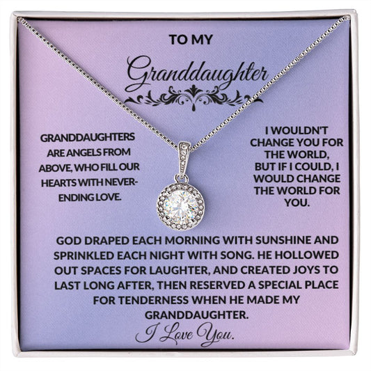 To My Granddaughter Angels From Above Eternal Hope Necklace