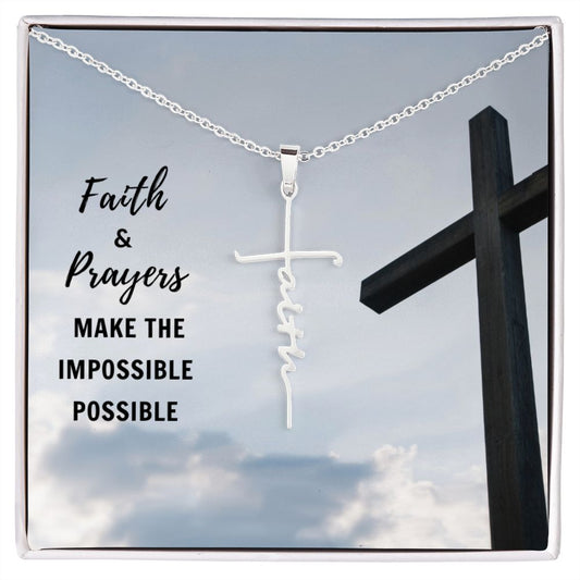 Faith & Prayers Cross Faith Necklace Gift