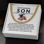 To My Amazing Son Congratulations Cuban Link Chain