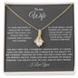 To My Wife Alluring Beauty One Wish Necklace
