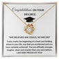 Congratulations on Your Degree Women's Graduation Love Knot Necklace Gift