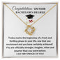 Congratulations on Your Bachelor's Degree I'm Proud Love Knot Necklace