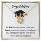 Congratulations Graduation Gift Love Knot Necklace.