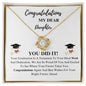 Congratulations Graduation Love Knot Necklace