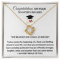 Congratulations on Your Master's Degree Love Knot Necklace