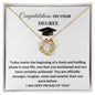 Congratulations on Your Degree I'm Proud Love Knot Necklace