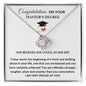 Congratulations on Your Master's Degree Love Knot Necklace