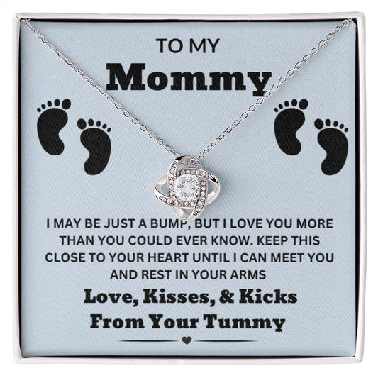 To My Mommy New Mom Or Mom To Be Personalized Necklace Gift-Blue