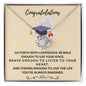 Congratulations Graduate Love Knot Necklace Graduation Gift