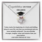 Congratulations on Your Degree I'm Proud Love Knot Necklace