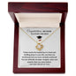 Congratulations on Your Master's Degree I'm Proud Love Knot Necklace