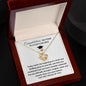 Congratulations on Your Master's Degree I'm Proud Love Knot Necklace