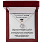 Congratulations on Your Master's Degree I'm Proud Love Knot Necklace