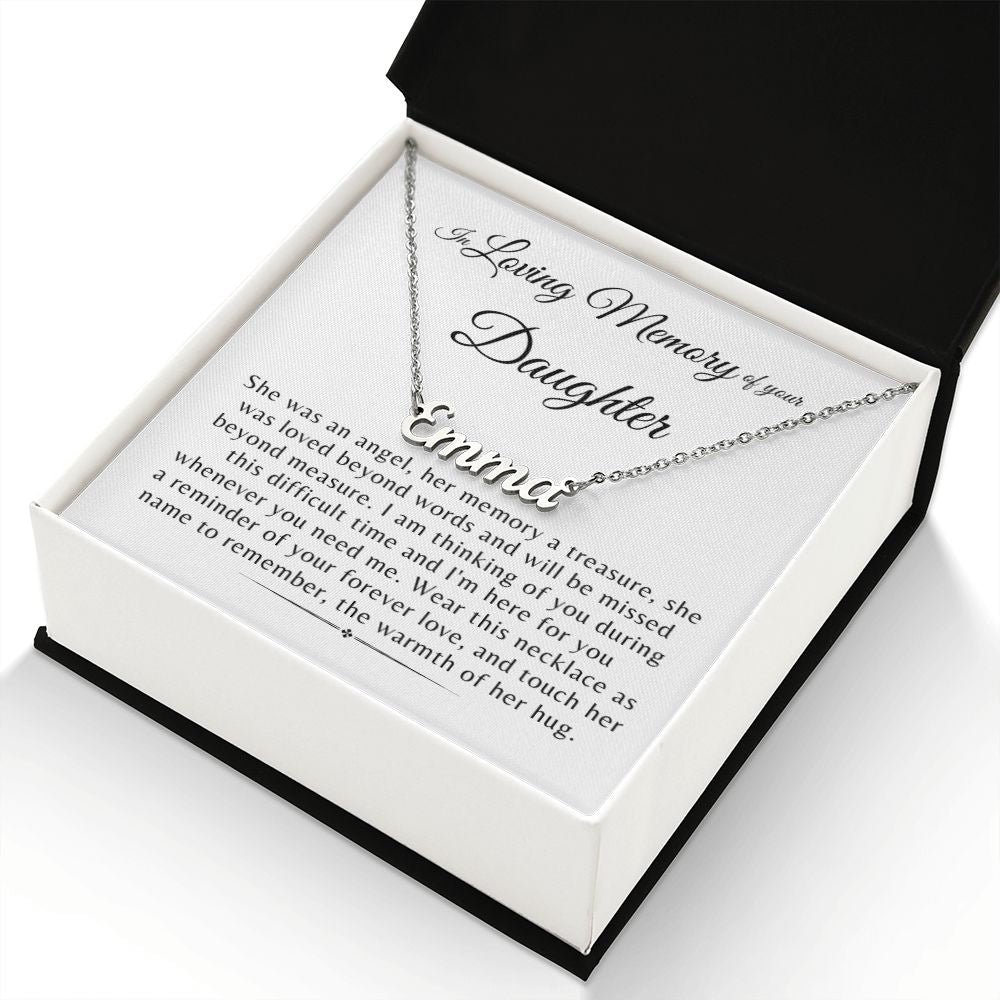 In Loving Memory of Your Daughter Personalized Name Necklace