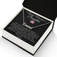 In Loving Memory of Your Daughter Flower Card Personalized Name Necklace