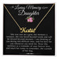 In Loving Memory of Your Daughter Flower Card Personalized Name Necklace
