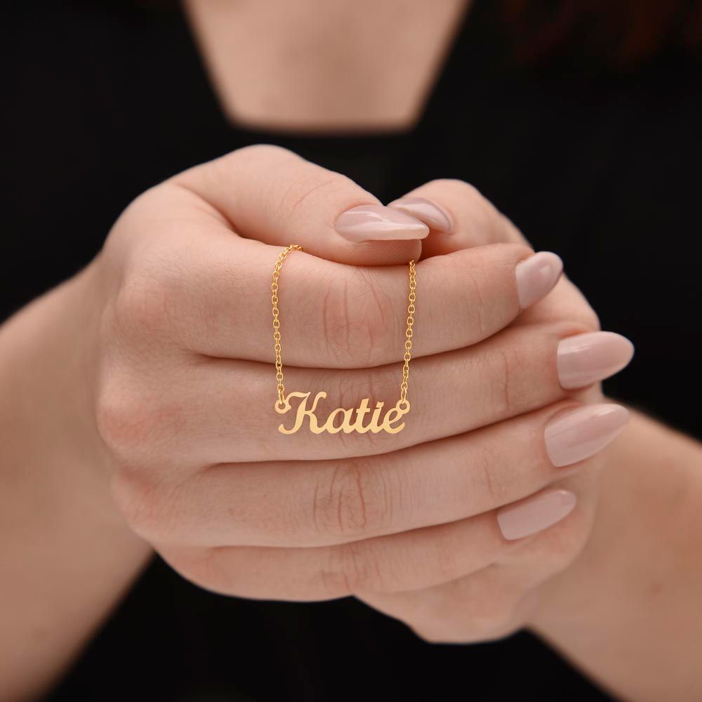 In Loving Memory of Your Daughter Flower Card Personalized Name Necklace