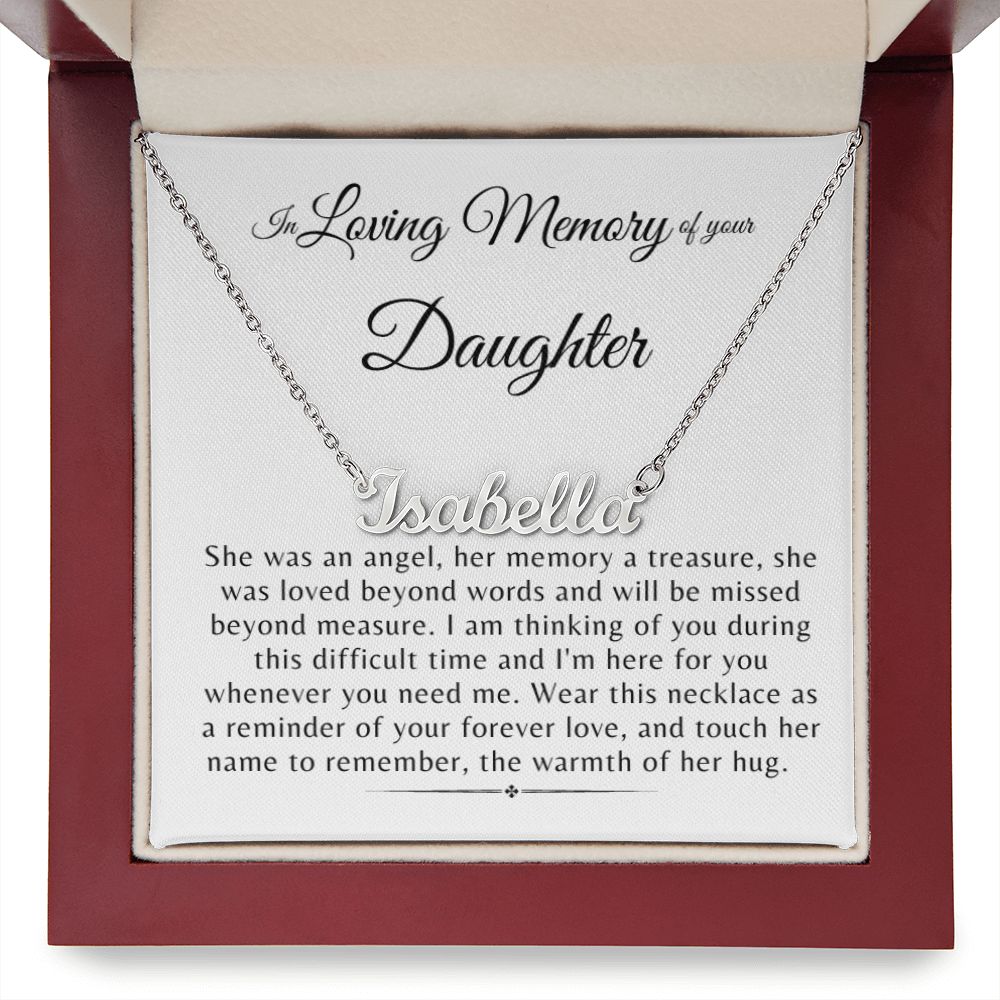 In Loving Memory of Your Daughter Personalized Name Necklace