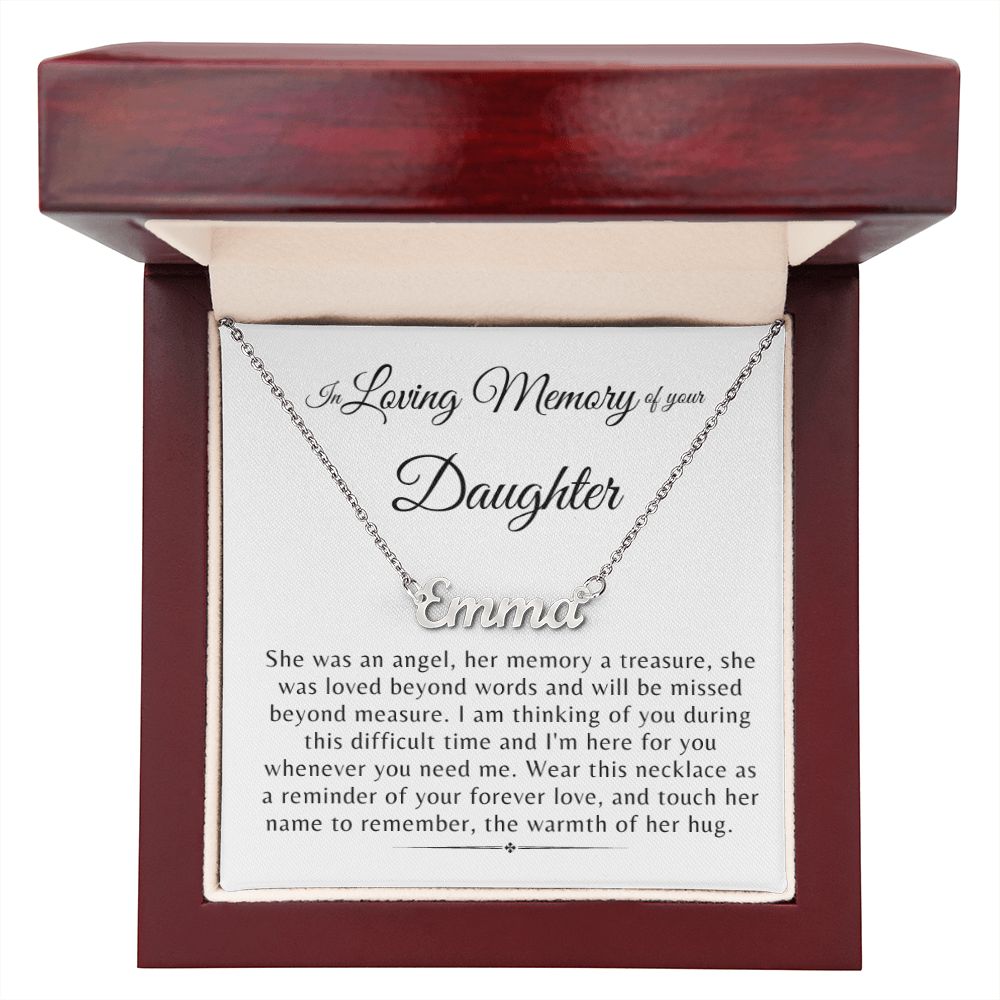 In Loving Memory of Your Daughter Personalized Name Necklace