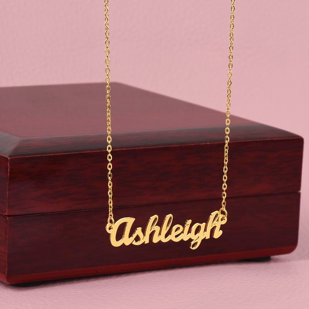 In Loving Memory of Your Daughter Flower Card Personalized Name Necklace