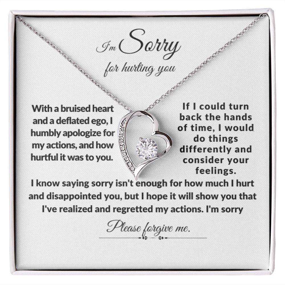 I'm sorry Please Forgive Me Forever Love Necklace