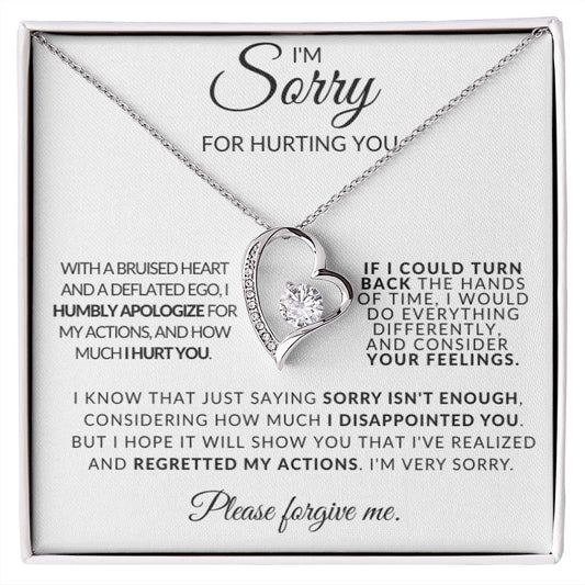 I'M SORRY PLEASE FORGIVE ME FOREVER LOVE PERSONALIZED NECKLACE GIFT