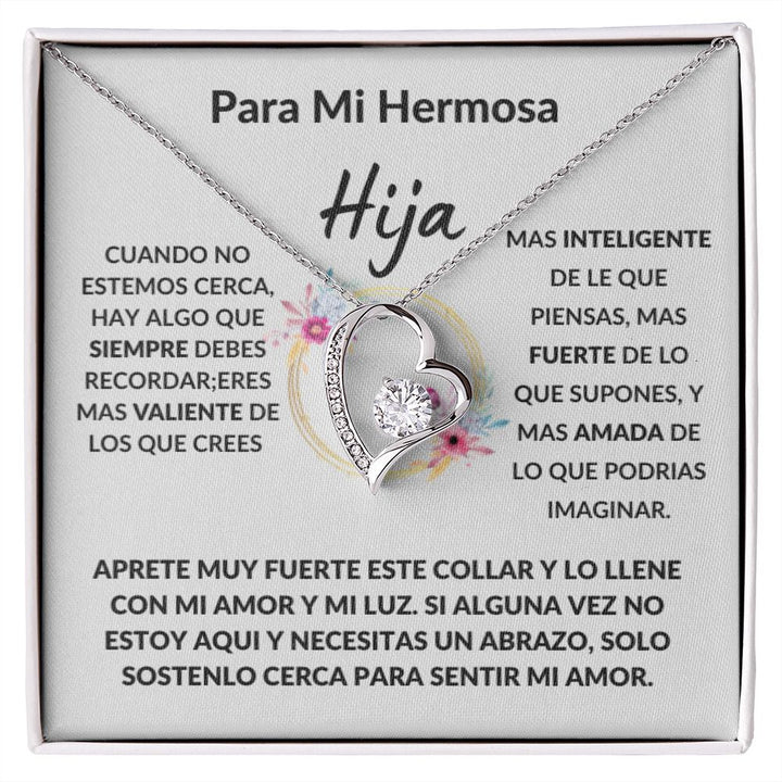 Para Mi Hermosa Hija Forever Love Collar Regalo