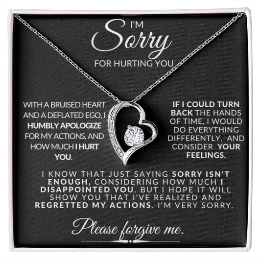 I'm Sorry For Hurting You Forever Love Personalized Necklace Gift For Apology